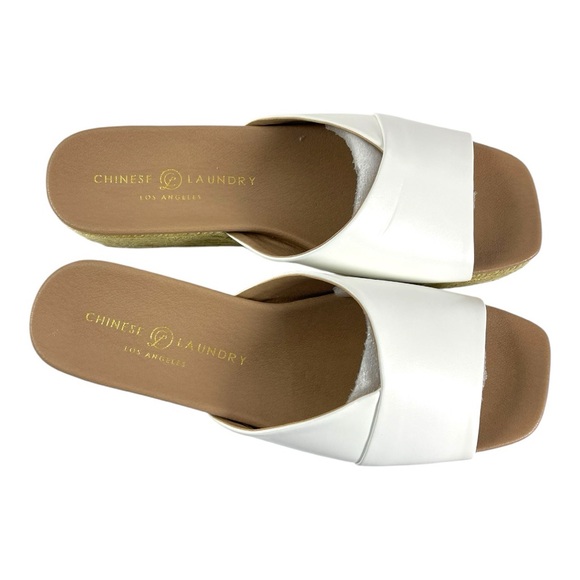 Chinese Laundry White Espadrille Sandals - Size 10 - Picture 7 of 7